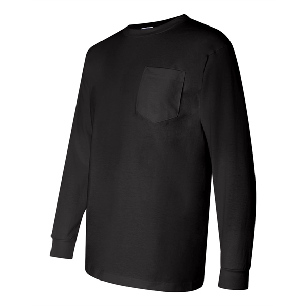 Bayside Union-Made Long Sleeve Pocket T-Shirt - Bayside Union-Made Long Sleeve Pocket T-Shirt - Image 2 of 18