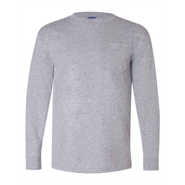 Bayside Union-Made Long Sleeve Pocket T-Shirt - Bayside Union-Made Long Sleeve Pocket T-Shirt - Image 4 of 18