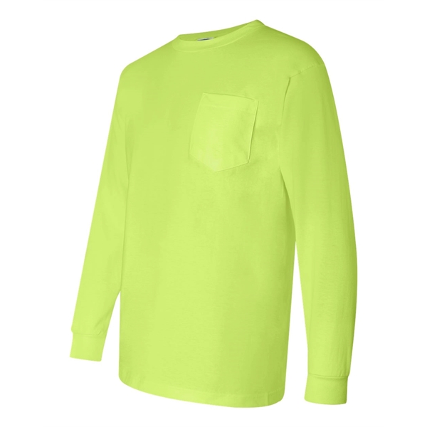 Bayside Union-Made Long Sleeve Pocket T-Shirt - Bayside Union-Made Long Sleeve Pocket T-Shirt - Image 8 of 18