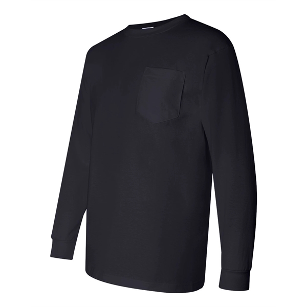 Bayside Union-Made Long Sleeve Pocket T-Shirt - Bayside Union-Made Long Sleeve Pocket T-Shirt - Image 11 of 18
