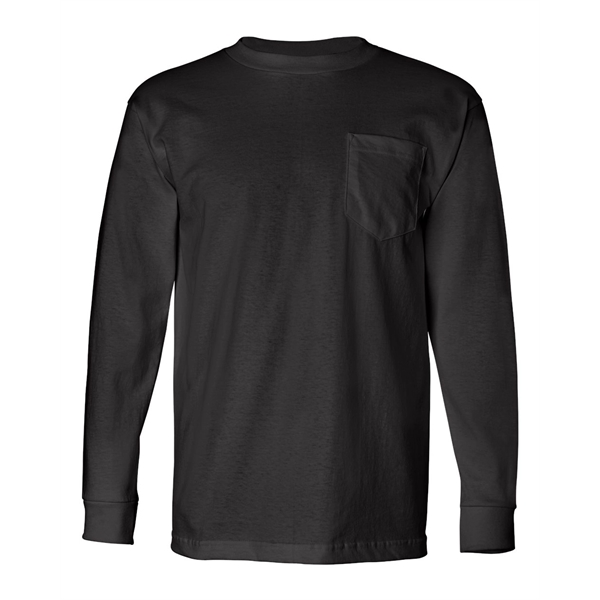 Bayside USA-Made Long Sleeve Pocket T-Shirt - Bayside USA-Made Long Sleeve Pocket T-Shirt - Image 4 of 30