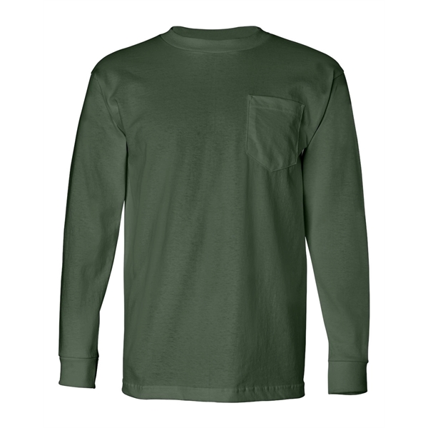 Bayside USA-Made Long Sleeve Pocket T-Shirt - Bayside USA-Made Long Sleeve Pocket T-Shirt - Image 10 of 30