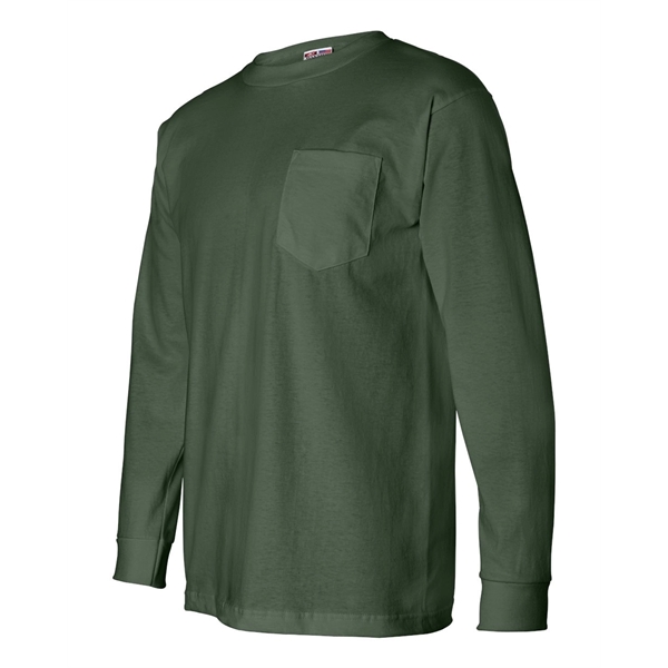 Bayside USA-Made Long Sleeve Pocket T-Shirt - Bayside USA-Made Long Sleeve Pocket T-Shirt - Image 11 of 30