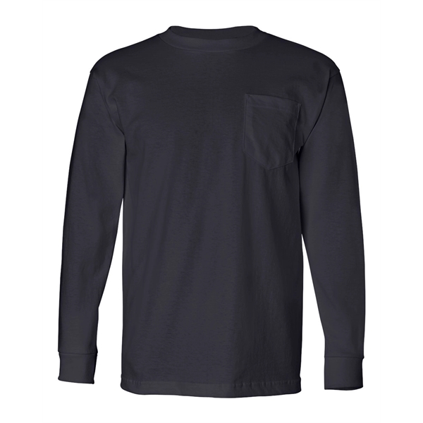 Bayside USA-Made Long Sleeve Pocket T-Shirt - Bayside USA-Made Long Sleeve Pocket T-Shirt - Image 16 of 30