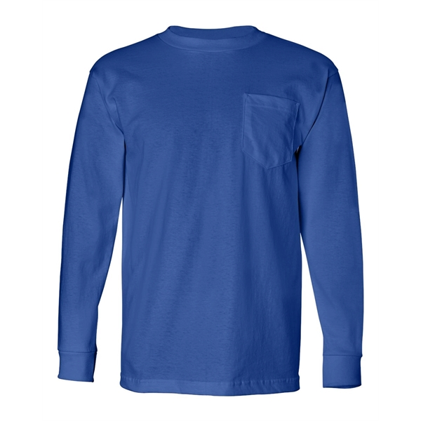 Bayside USA-Made Long Sleeve Pocket T-Shirt - Bayside USA-Made Long Sleeve Pocket T-Shirt - Image 19 of 30