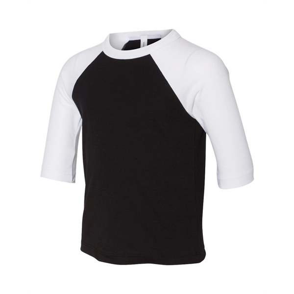 BELLA + CANVAS Toddler Three-Quarter Sleeve Baseball Tee - BELLA + CANVAS Toddler Three-Quarter Sleeve Baseball Tee - Image 1 of 30