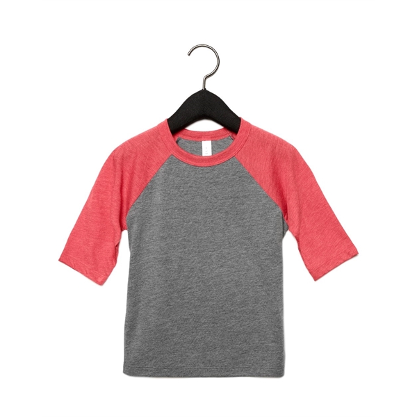 BELLA + CANVAS Toddler Three-Quarter Sleeve Baseball Tee - BELLA + CANVAS Toddler Three-Quarter Sleeve Baseball Tee - Image 7 of 30