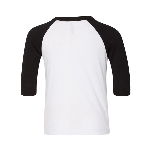 BELLA + CANVAS Toddler Three-Quarter Sleeve Baseball Tee - BELLA + CANVAS Toddler Three-Quarter Sleeve Baseball Tee - Image 10 of 30