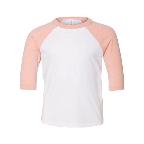 BELLA + CANVAS Toddler Three-Quarter Sleeve Baseball Tee - BELLA + CANVAS Toddler Three-Quarter Sleeve Baseball Tee - Image 11 of 30
