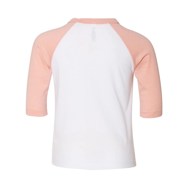 BELLA + CANVAS Toddler Three-Quarter Sleeve Baseball Tee - BELLA + CANVAS Toddler Three-Quarter Sleeve Baseball Tee - Image 13 of 30