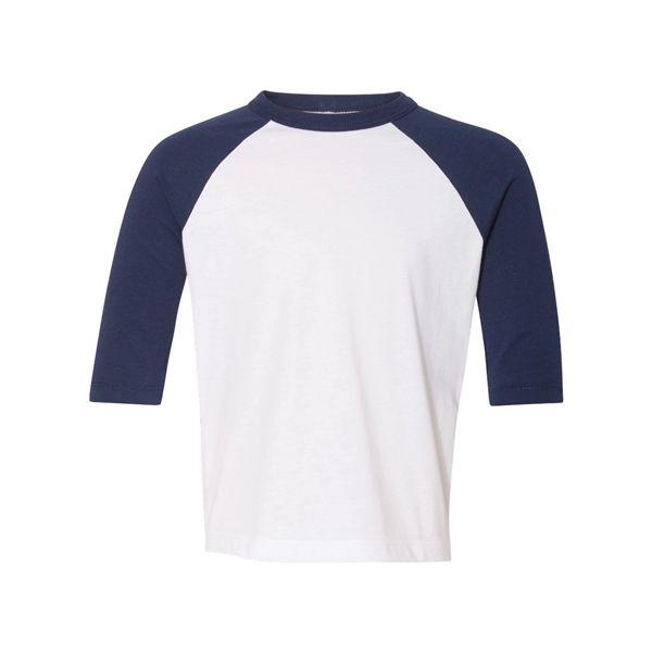 BELLA + CANVAS Toddler Three-Quarter Sleeve Baseball Tee - BELLA + CANVAS Toddler Three-Quarter Sleeve Baseball Tee - Image 14 of 30