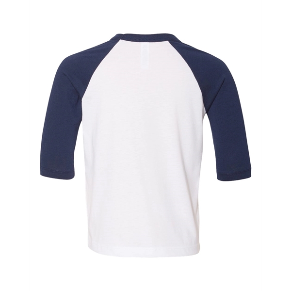 BELLA + CANVAS Toddler Three-Quarter Sleeve Baseball Tee - BELLA + CANVAS Toddler Three-Quarter Sleeve Baseball Tee - Image 16 of 30