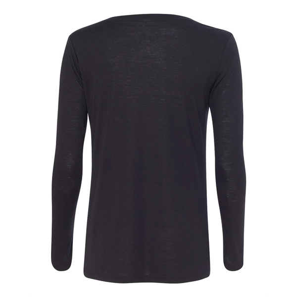 BELLA + CANVAS Women's Flowy Long Sleeve V-Neck Tee - BELLA + CANVAS Women's Flowy Long Sleeve V-Neck Tee - Image 5 of 24