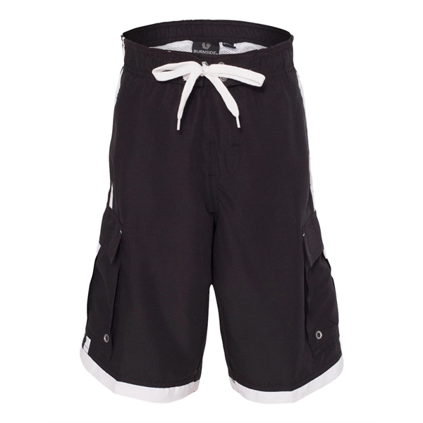 Burnside Youth Striped Swim Trunks - Burnside Youth Striped Swim Trunks - Image 1 of 9
