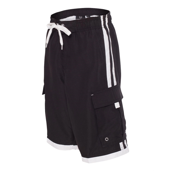Burnside Youth Striped Swim Trunks - Burnside Youth Striped Swim Trunks - Image 2 of 9
