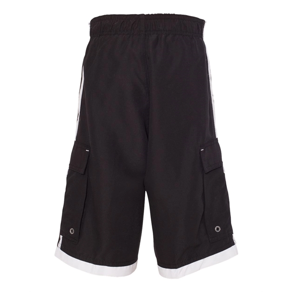 Burnside Youth Striped Swim Trunks - Burnside Youth Striped Swim Trunks - Image 3 of 9