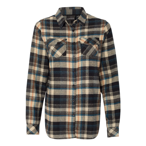 Burnside Women's Yarn-Dyed Long Sleeve Flannel Shirt - Burnside Women's Yarn-Dyed Long Sleeve Flannel Shirt - Image 7 of 27