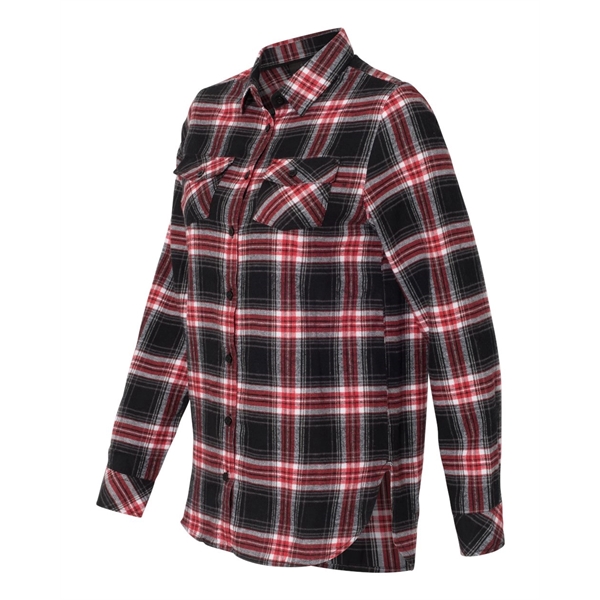 Burnside Women's Yarn-Dyed Long Sleeve Flannel Shirt - Burnside Women's Yarn-Dyed Long Sleeve Flannel Shirt - Image 17 of 27