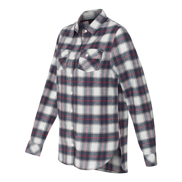 Burnside Women's Yarn-Dyed Long Sleeve Flannel Shirt - Burnside Women's Yarn-Dyed Long Sleeve Flannel Shirt - Image 23 of 27