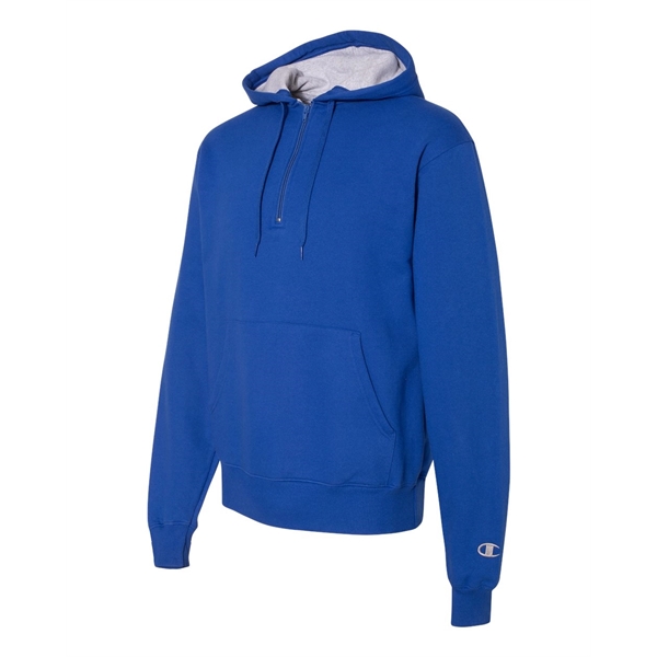 Champion Cotton Max Hooded Quarter-Zip Sweatshirt - Champion Cotton Max Hooded Quarter-Zip Sweatshirt - Image 3 of 31