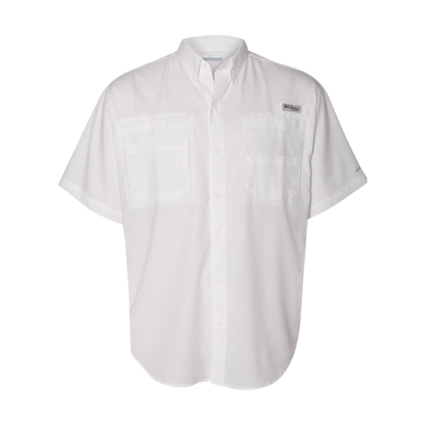 Custom Columbia Tamiami Short Sleeve Shirt - White - Size M