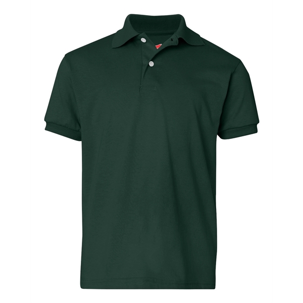 Hanes Youth Ecosmart® Jersey Polo - Hanes Youth Ecosmart® Jersey Polo - Image 3 of 27