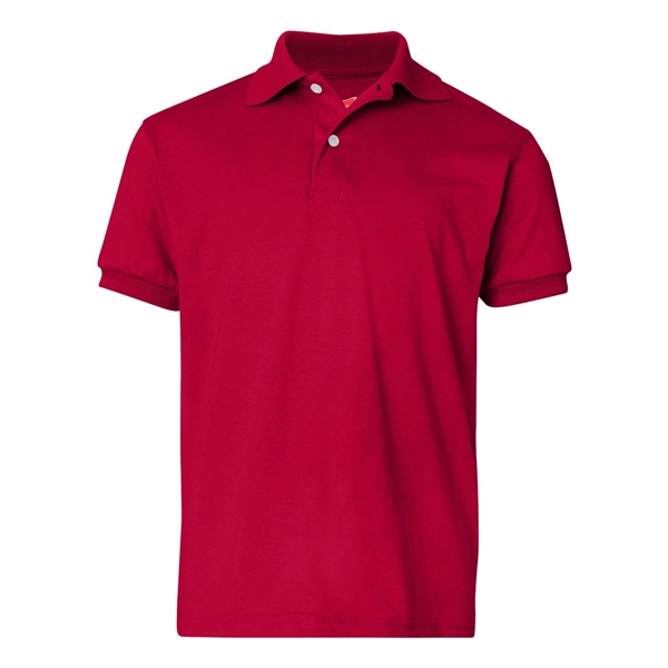 Hanes Youth Ecosmart® Jersey Polo - Hanes Youth Ecosmart® Jersey Polo - Image 6 of 27