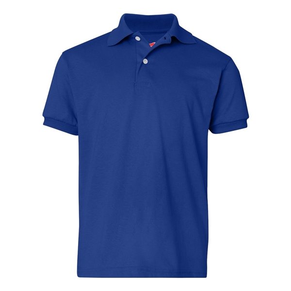 Hanes Youth Ecosmart® Jersey Polo - Hanes Youth Ecosmart® Jersey Polo - Image 9 of 27