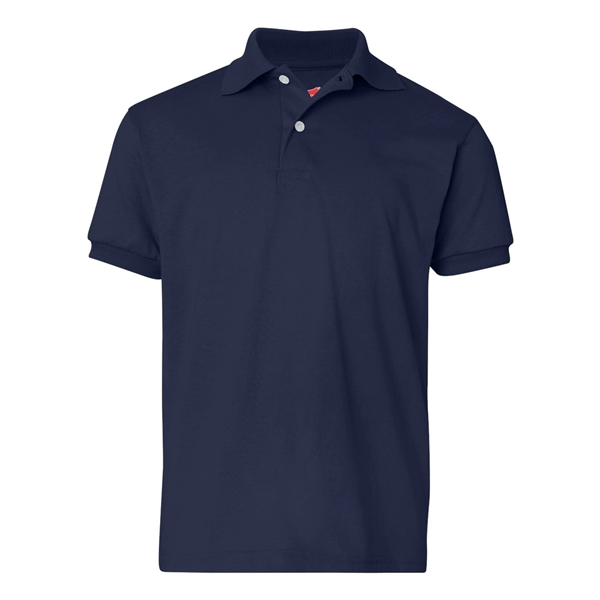 Hanes Youth Ecosmart® Jersey Polo - Hanes Youth Ecosmart® Jersey Polo - Image 18 of 27