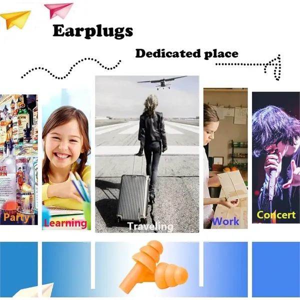 Reusable Soft Silicone Ear Plugs - Reusable Soft Silicone Ear Plugs - Image 6 of 6