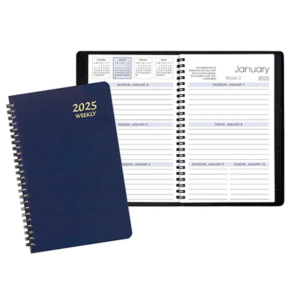 Weekly Desk Appointment Planner - Leatherette - Weekly Desk Appointment Planner - Leatherette - Image 1 of 1