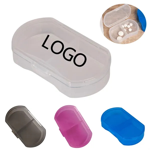 Mini Two-Grid Pill Box - Mini Two-Grid Pill Box - Image 0 of 4