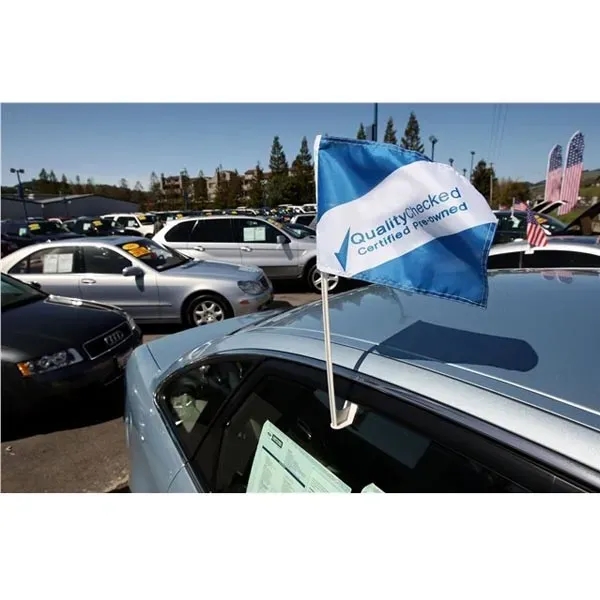 Window Car Flag Double Sided w/ 20.5" Pole - 17.75" x 12" - Window Car Flag Double Sided w/ 20.5" Pole - 17.75" x 12" - Image 5 of 5