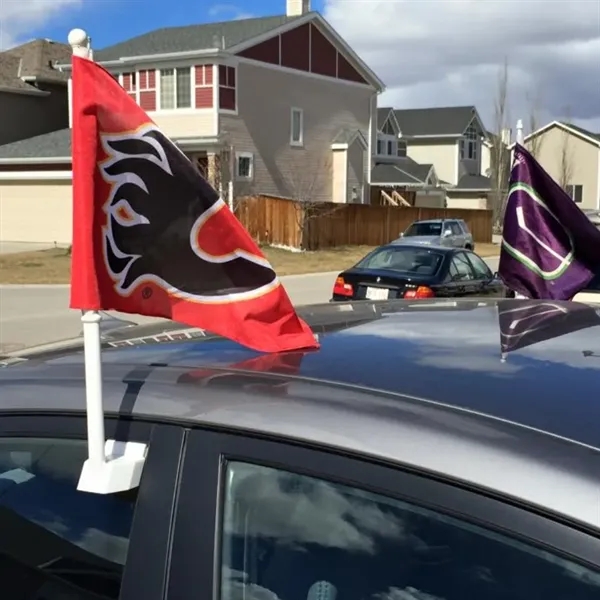 Window Car Flag Double Sided w/ 20.5" Pole - 17.75" x 12" - Window Car Flag Double Sided w/ 20.5" Pole - 17.75" x 12" - Image 4 of 5