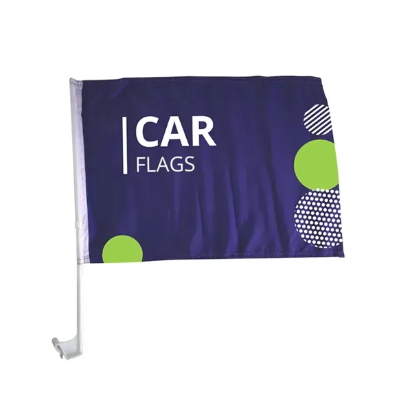 Window Car Flag Double Sided w/ 20.5" Pole - 17.75" x 12" - Window Car Flag Double Sided w/ 20.5" Pole - 17.75" x 12" - Image 1 of 5