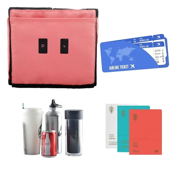 Custom Logo Luggage Travel Cup Holder Bag - Custom Logo Luggage Travel Cup Holder Bag - Image 8 of 10