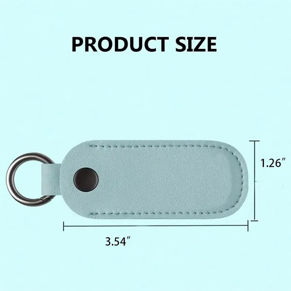 Leather U Disk Pouch Key Ring Holder - Leather U Disk Pouch Key Ring Holder - Image 5 of 5