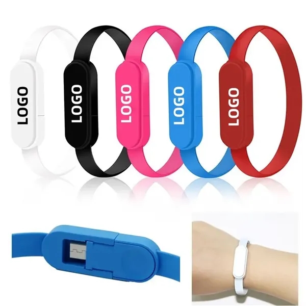 Data Transfer Charging Cable Bracelet - Data Transfer Charging Cable Bracelet - Image 0 of 5