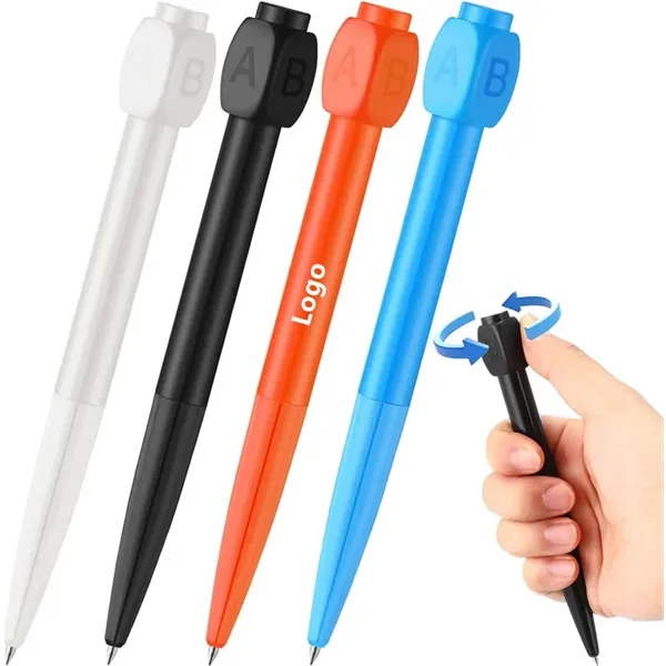 Stress Relief Fidget Spinner Pen with ABCD Rotation Cap - Stress Relief Fidget Spinner Pen with ABCD Rotation Cap - Image 0 of 5