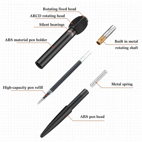 Stress Relief Fidget Spinner Pen with ABCD Rotation Cap - Stress Relief Fidget Spinner Pen with ABCD Rotation Cap - Image 4 of 5