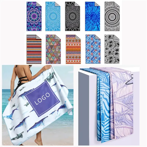 Double-Sided Velvet Microfiber Beach Towel