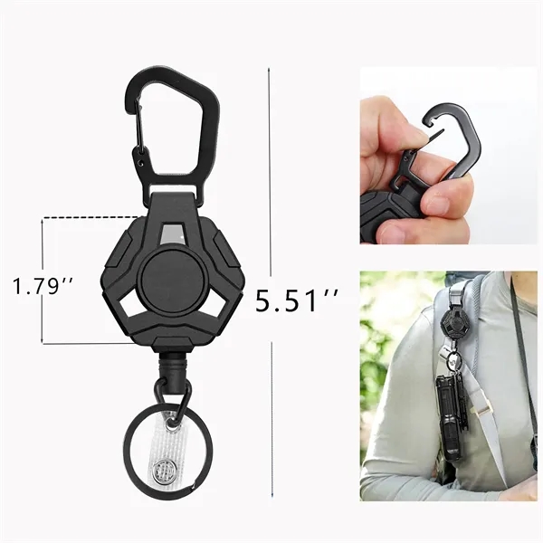 Retractable Steel Wire Metal Carabiner - Retractable Steel Wire Metal Carabiner - Image 1 of 1