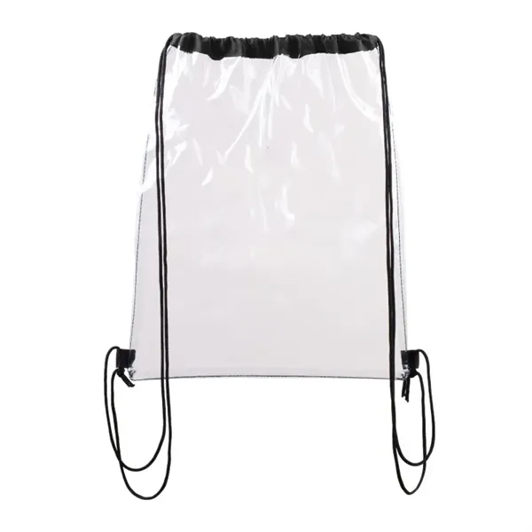 Large Clear Waterproof Stadium Drawstring Backpack - Large Clear Waterproof Stadium Drawstring Backpack - Image 4 of 4