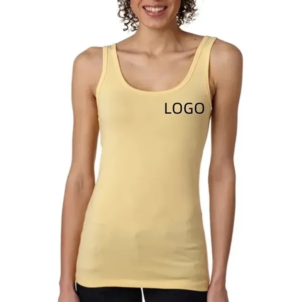 Printed Next Level Ladies Jersey Tank Top - Printed Next Level Ladies Jersey Tank Top - Image 0 of 4