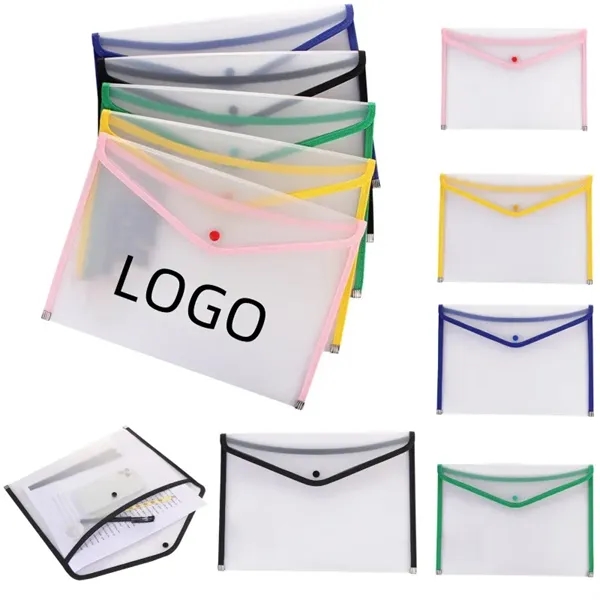 Plastic File Folder Poly Envelopes with Snap Closure - Plastic File Folder Poly Envelopes with Snap Closure - Image 0 of 4