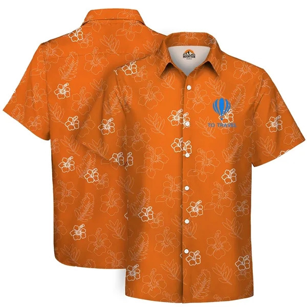 Men's 135gsm Custom Dye Sublimation Hawaiian Shirt - Men's 135gsm Custom Dye Sublimation Hawaiian Shirt - Image 0 of 6