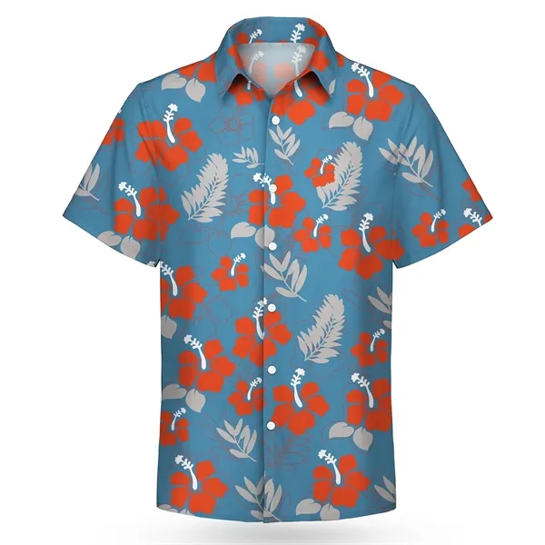 Men's 135gsm Custom Dye Sublimation Hawaiian Shirt - Men's 135gsm Custom Dye Sublimation Hawaiian Shirt - Image 2 of 6
