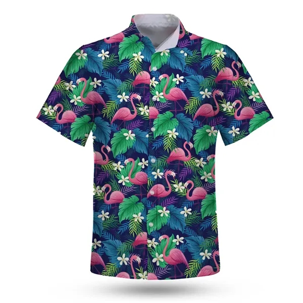 Men's 135gsm Custom Dye Sublimation Hawaiian Shirt - Men's 135gsm Custom Dye Sublimation Hawaiian Shirt - Image 4 of 6