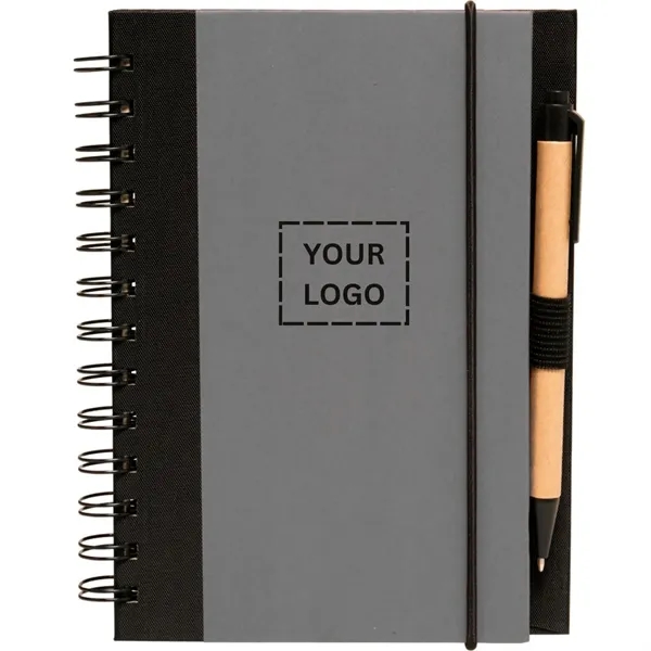 Eco Spiral Notebook with Pen - Eco Spiral Notebook with Pen - Image 3 of 7
