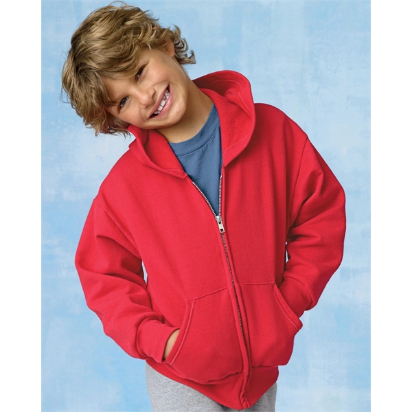 Hanes EcoSmart® Youth Full-Zip Hooded Sweatshirt - Hanes EcoSmart® Youth Full-Zip Hooded Sweatshirt - Image 2 of 42